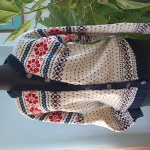 Vintage Vossknit of Norway handmade wool sweater,sz.42 .